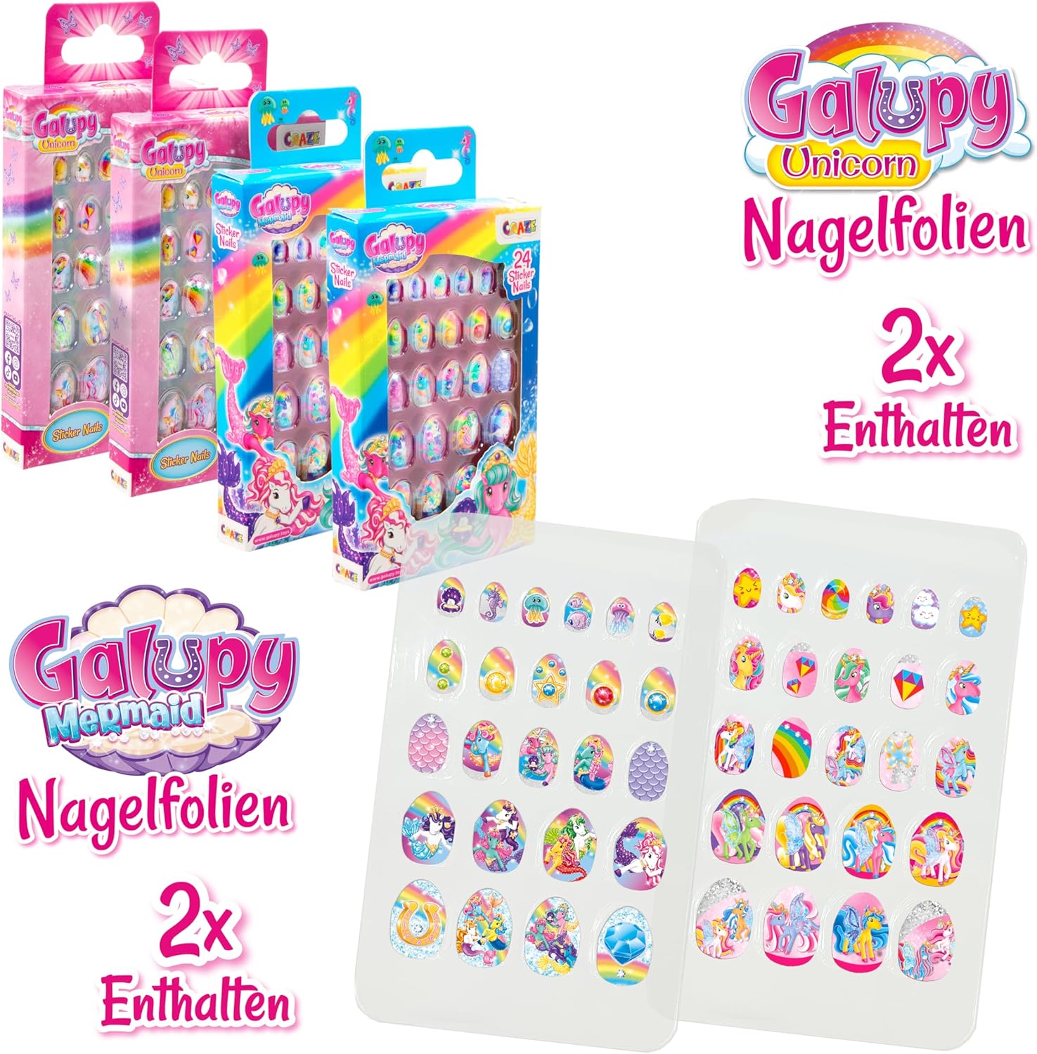 Thumbnail 1 de CRAZE Galupy Uñas Postizas Infantiles 96