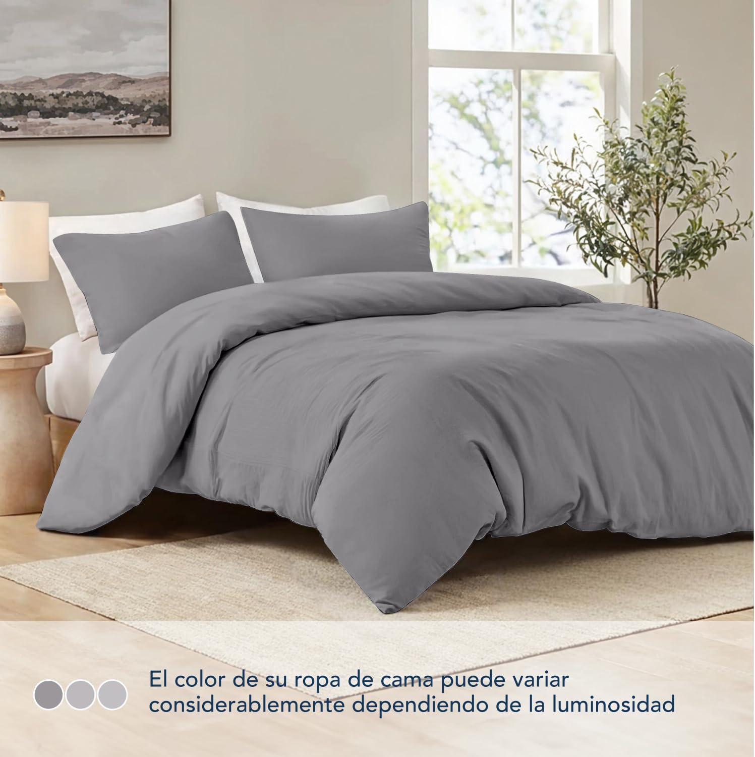 Detalle de Dreamzie Funda Nórdica Cama 150 220x240 Burdeos