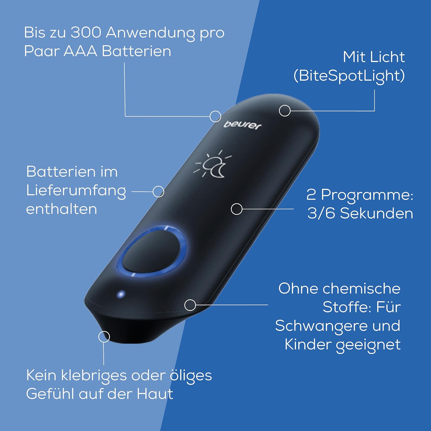Thumbnail 6 de Beurer BR 90 Insektenstichheiler – elektronischer Hitzestift gegen Mückenstiche & Insektenbisse