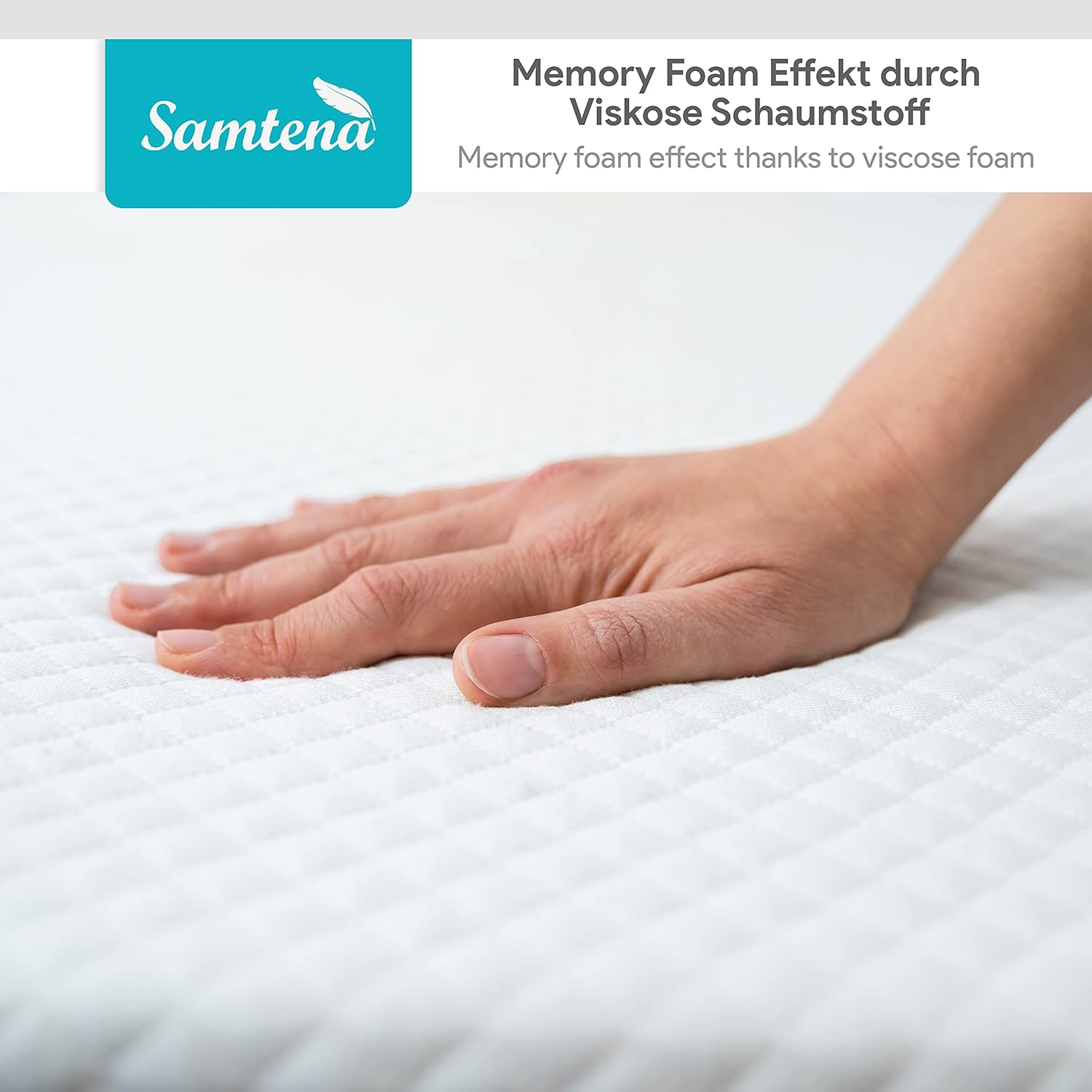 Detalle de Samtena correttore Materasso viscoelastico con Memory Foam 160x200x5 cm