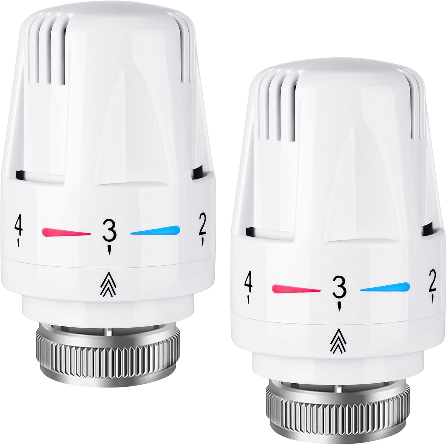 Flintronic 2 têtes de radiateur thermostatique avec raccord M30 x 1,5 (pack chauffage collectif)