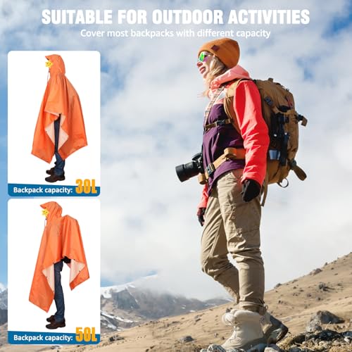 Thumbnail 6 de ANYOO Wasserdichter Regenponcho Unisex – leicht, wiederverwendbar und vielseitig