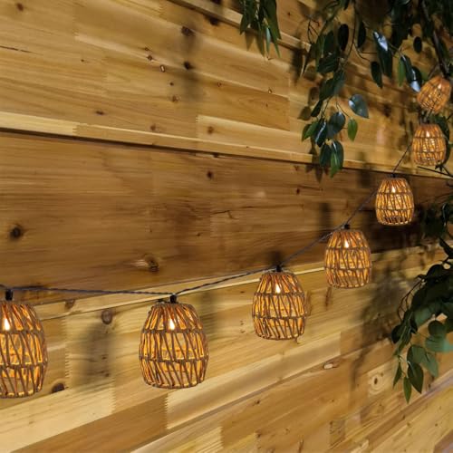Thumbnail 8 de Oneshlee 10 Stück LED Solar Lichterkette Außen – 3,6 m, IP65, Papierseil, warmweißes Licht