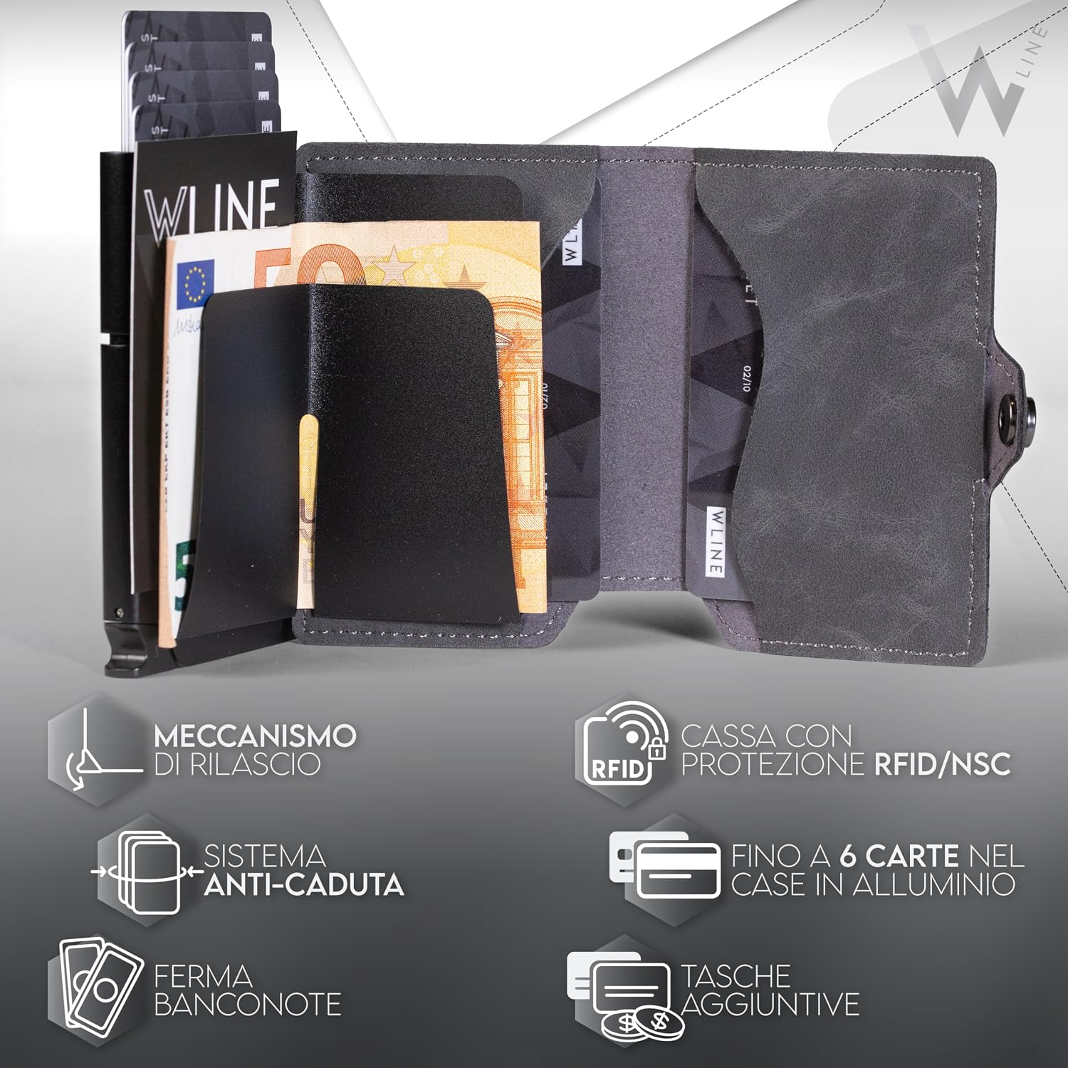 Thumbnail 4 de WLine Portafoglio Slim 1,5 cm 📇