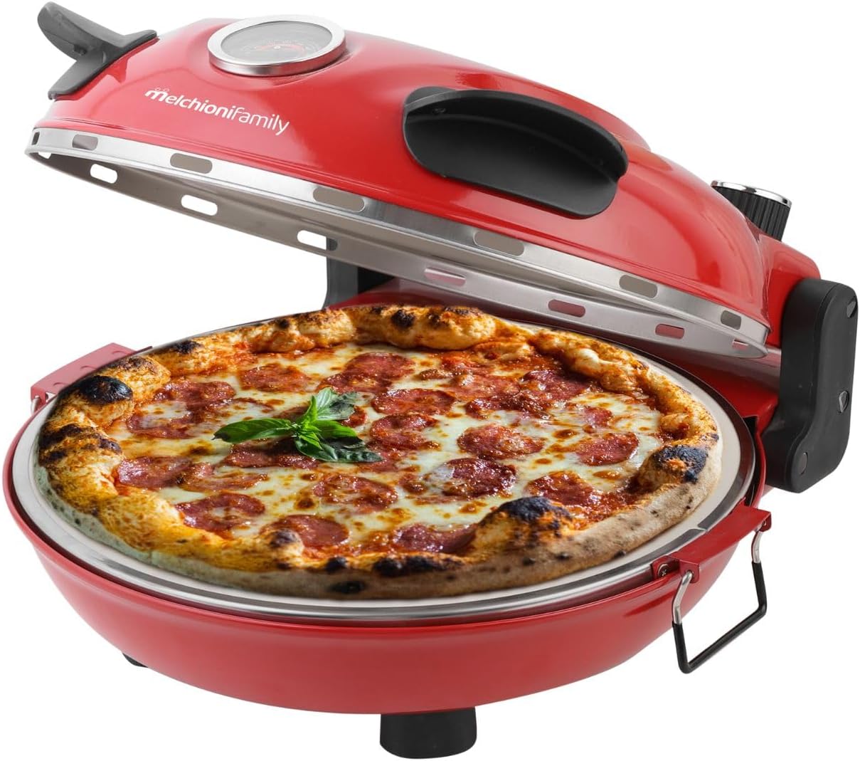 Detalle 2 de Melchioni Family BELLANAPOLI – piec do pizzy, kamień 31 cm, 1200 W, 380°C