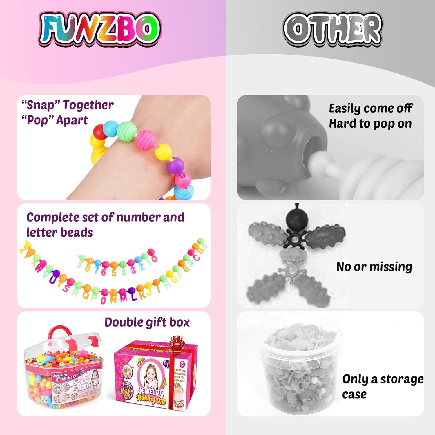 Thumbnail 5 de FunzBo Kids Jewelry Making Kit for Ages 3–8 🎨
