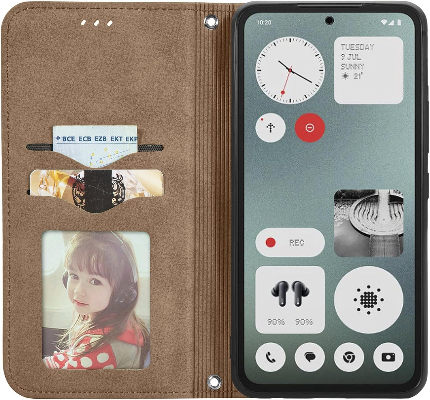 Thumbnail 3 de Cracedily for Nothing CMF Phone 1 Case – Leather Wallet Flip Case with Card Holder