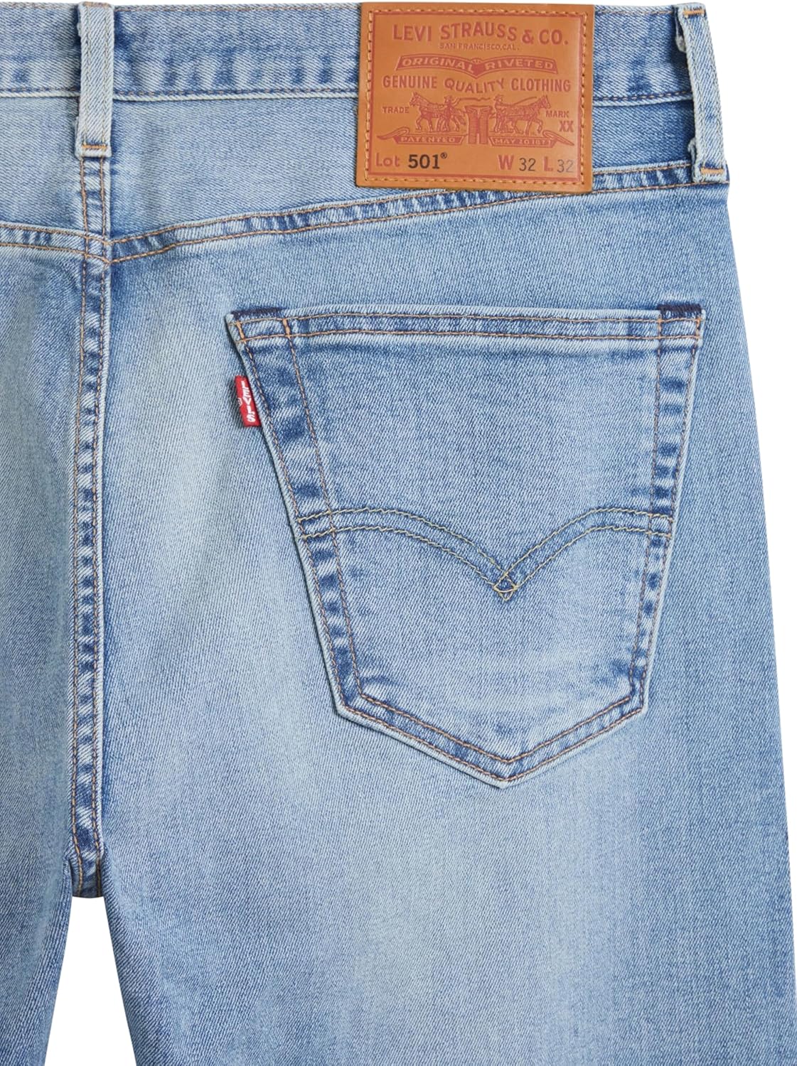 Detalle de Levi’s Hombre 501 Original Fit I Call You Name (40W / 32L): vaqueros clásicos con 5 bolsillos