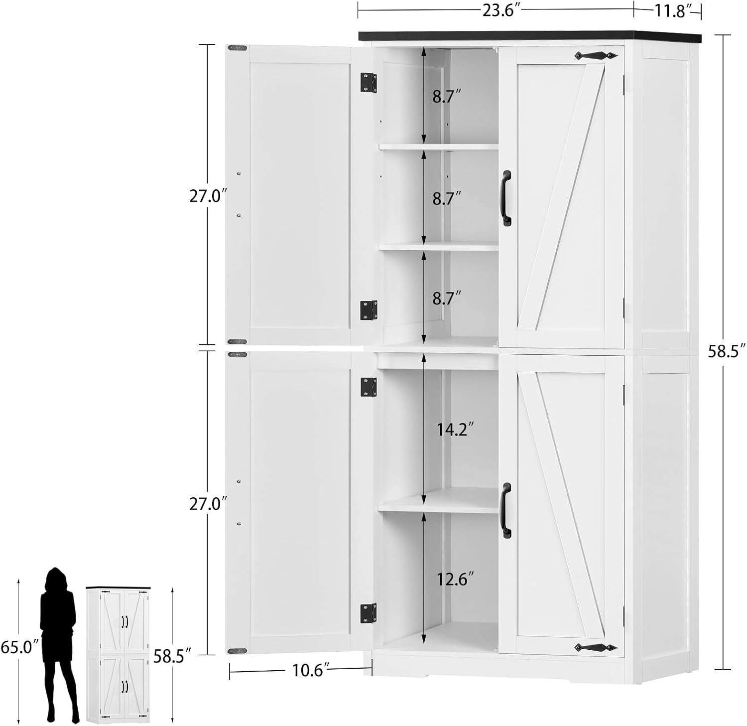 Detalle de TEENFON Storage Cabinet, 4 Doors