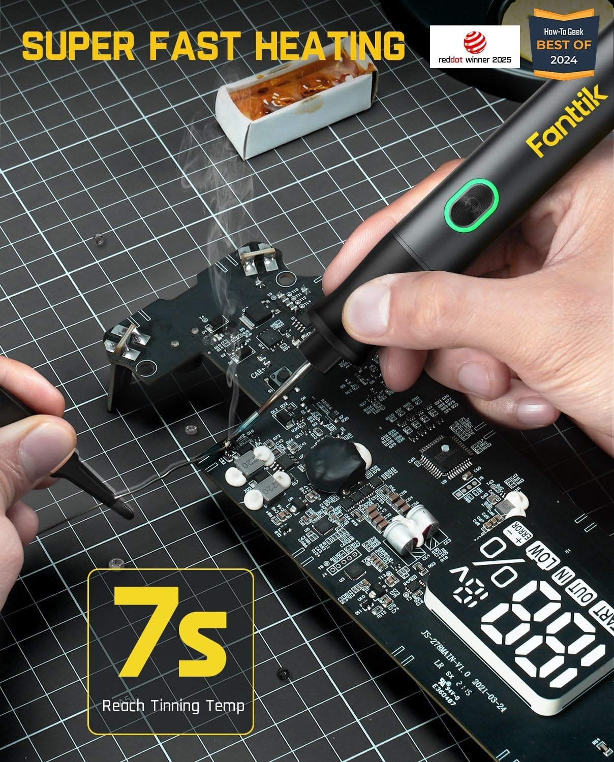 Thumbnail 1 de Fanttik T1 Max Soldering Iron Kit — Cordless, Fast Heat, 4 Tips and Stand