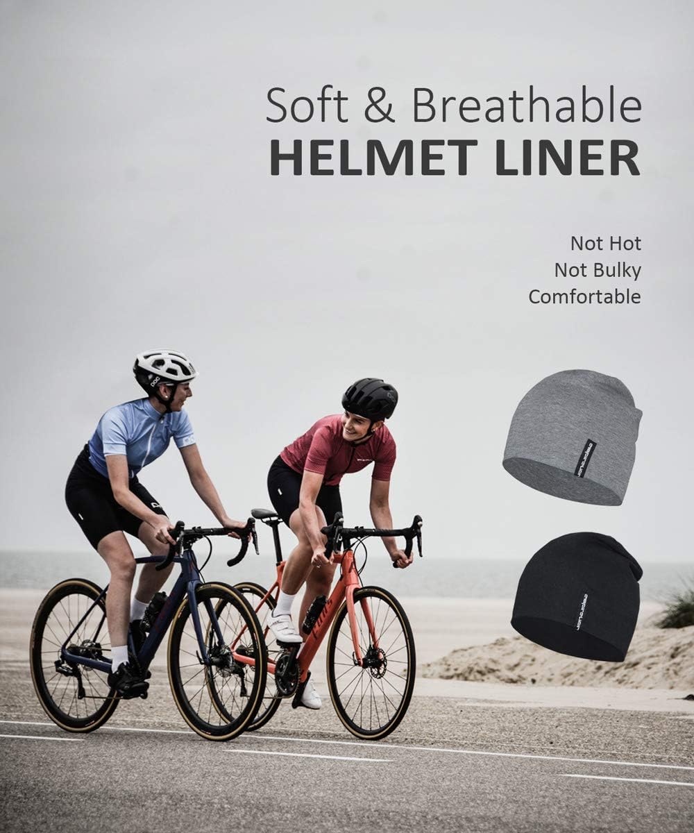 Detalle 2 de EMPIRELION Multifunktionale leichte Running Beanie-Mütze (9") – Skull Cap für Helm, Radsport & Alltag, unisex