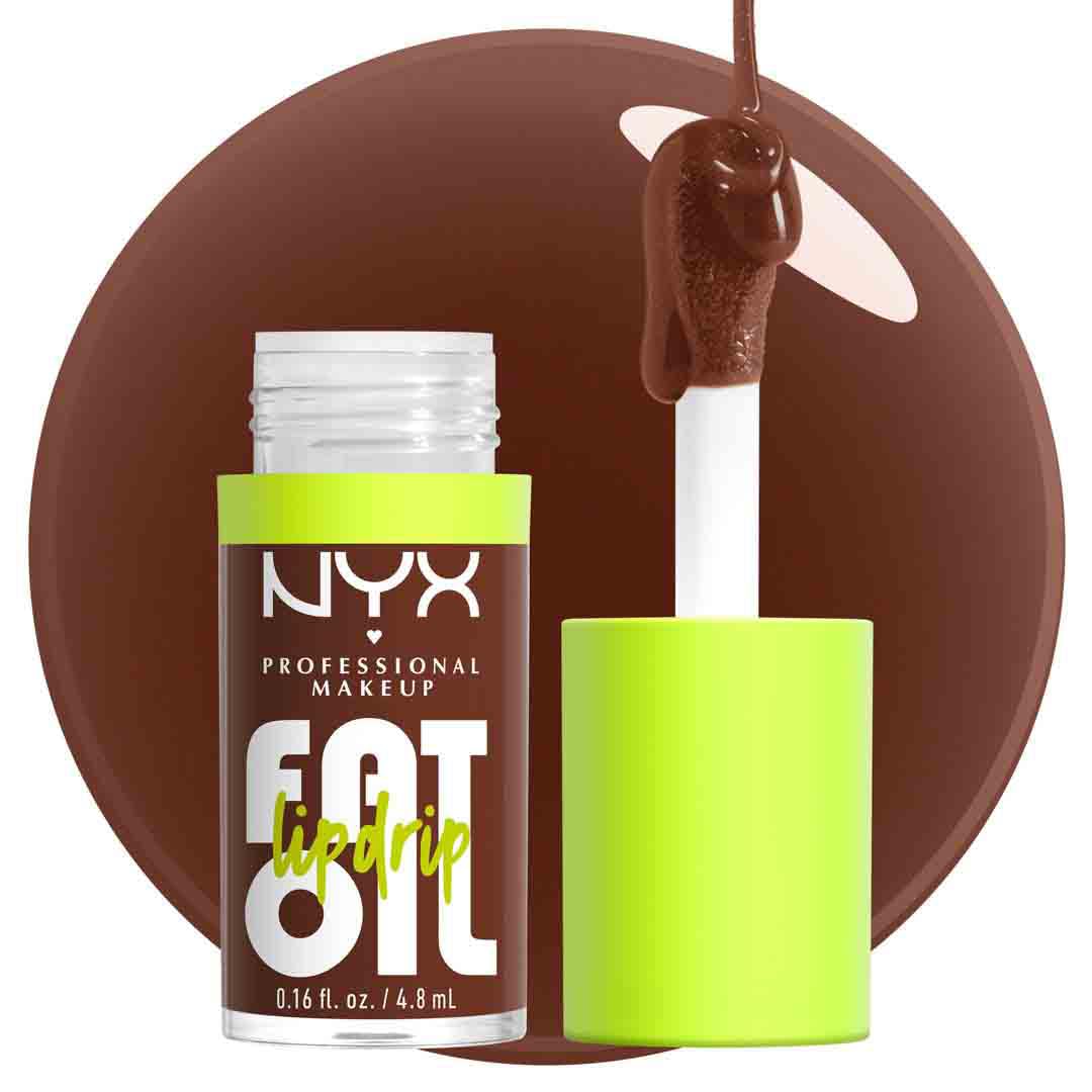 Detalle 2 de NYX Professional Makeup Fat Oil Lip Drip Lipgloss „Livin' the Cream“ – feuchtigkeitsspendend, intensiver Glanz