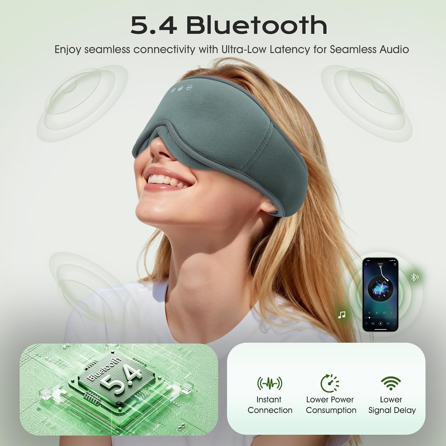 Detalle 2 de MUSICOZY Sleep Mask Headphones 16H
