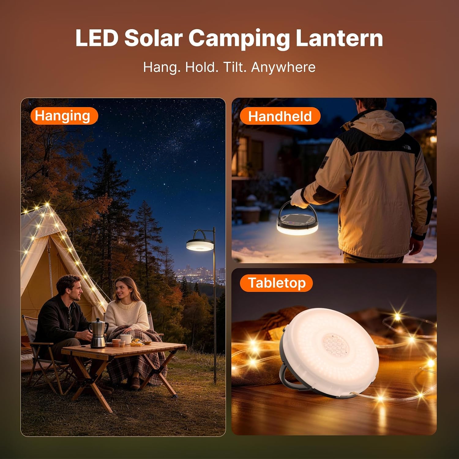 Detalle 2 de OGERY Solar Camping String Lights 49.2 ft