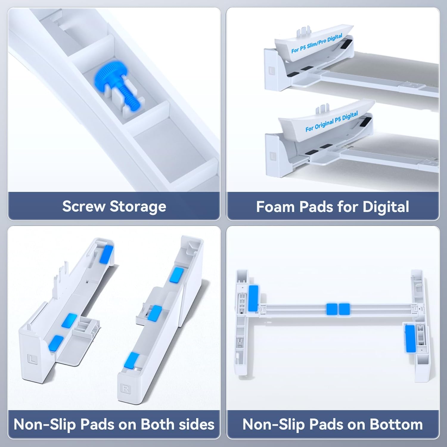Thumbnail 5 de OIVO PS5 Horizontal Stand with Upgraded Support Rods