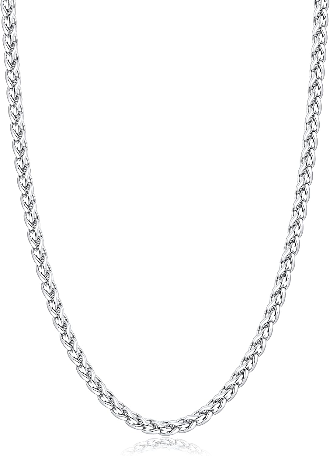Thumbnail 6 de Jewlpire Stainless Steel Wheat Chain Necklace