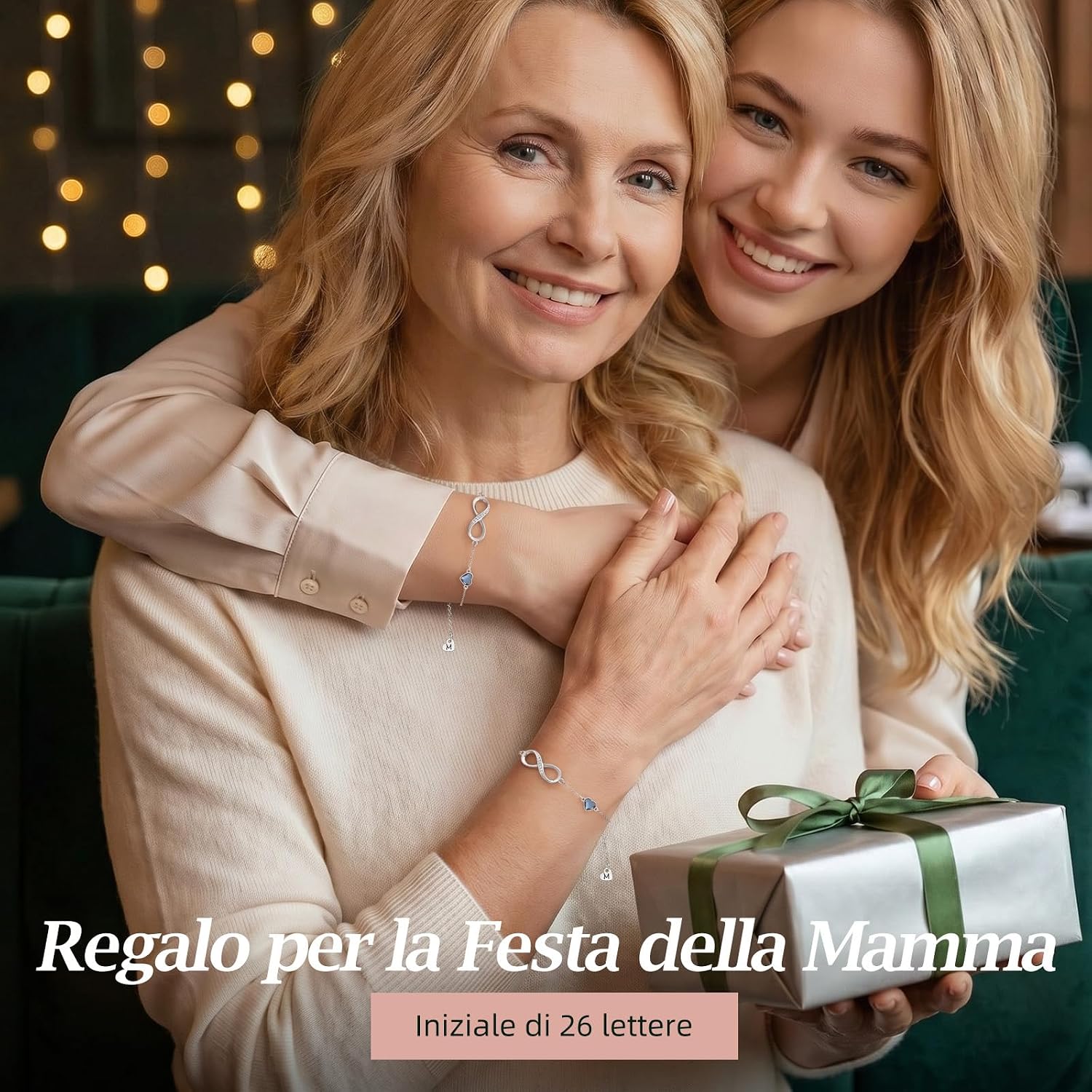 Detalle 2 de LOUISA SECRET Bracciale Donna Infinity Cuore in Argento 925 – Regalo Festa della Mamma