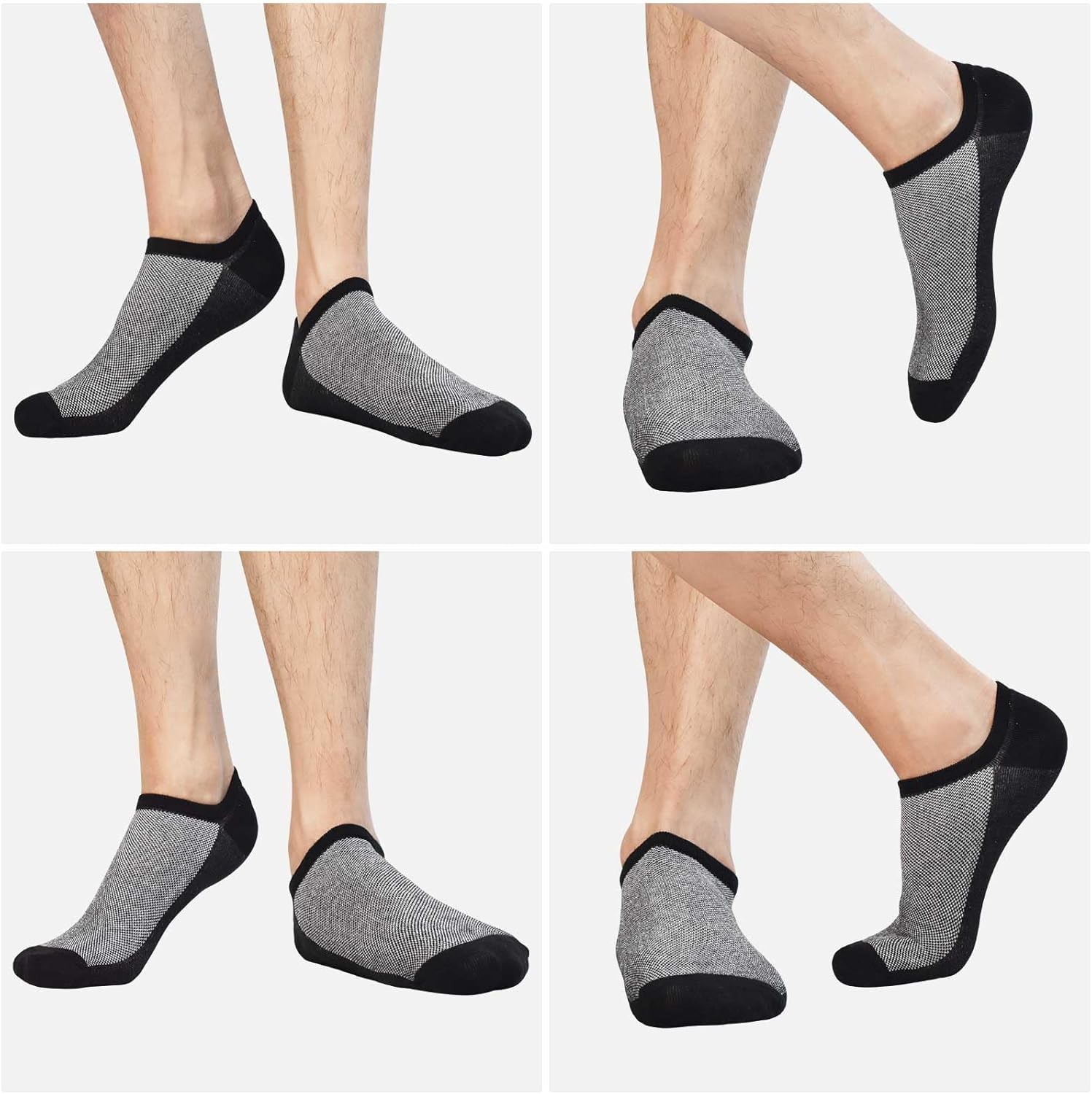 Thumbnail 4 de ARERWA No Show Socks Mens – 8 Pairs Non-Slip Invisiable Low Cut Cotton Trainer Socks