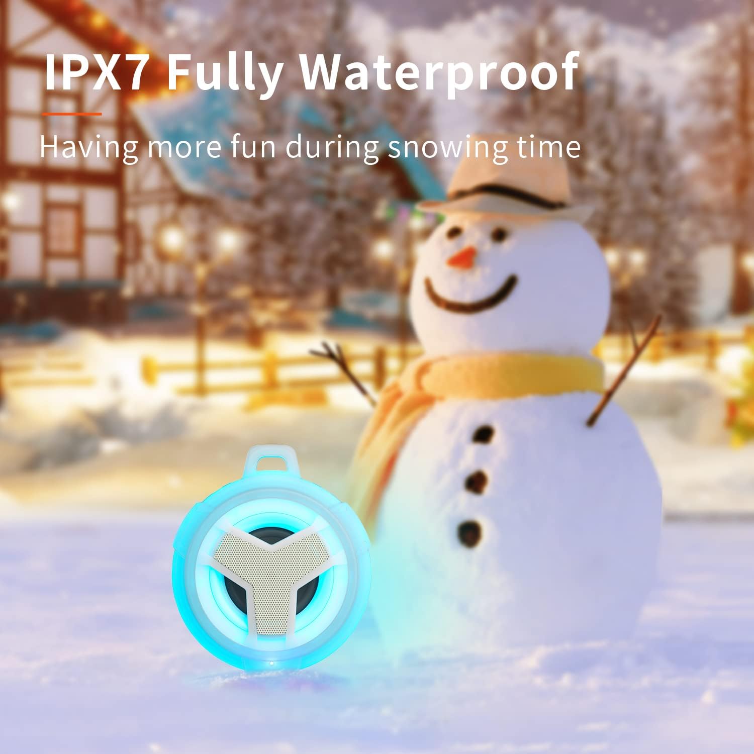Thumbnail 4 de EBODA Bluetooth Shower Speaker, IP67 Waterproof, 5 W, Colourful LED Lights