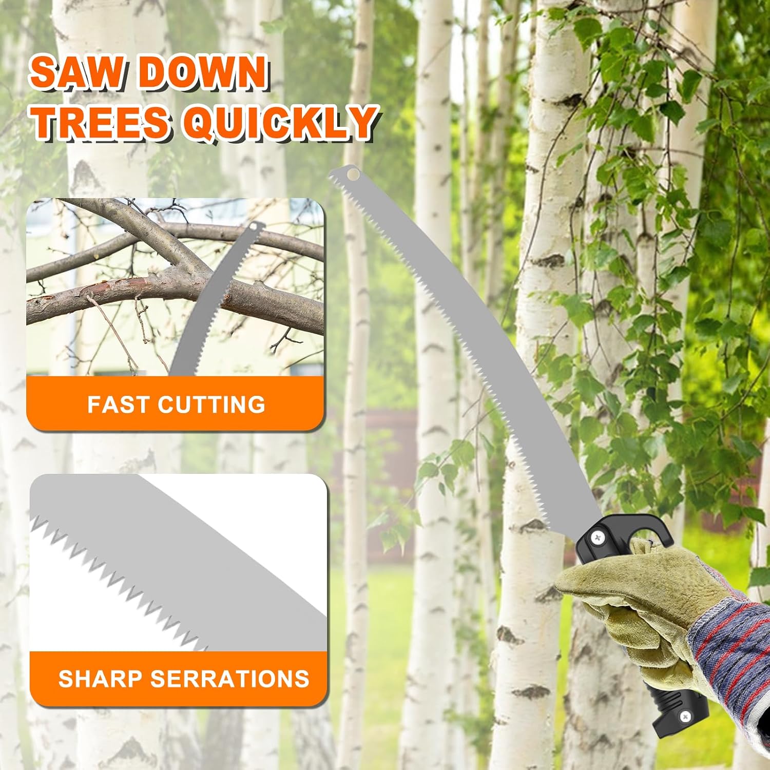 Thumbnail 2 de SISUPASSIE 7.2m Telescopic Pole Saw – Long Reach Pruning Saw with Durable Blade