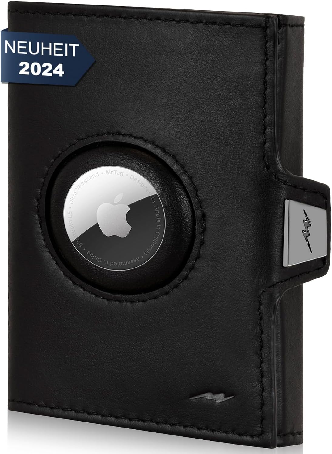Marc Peter Jupiter AirTag Leder-Geldbörse mit RFID-Schutz – Mini-Portemonnaie für bis zu 11 Karten