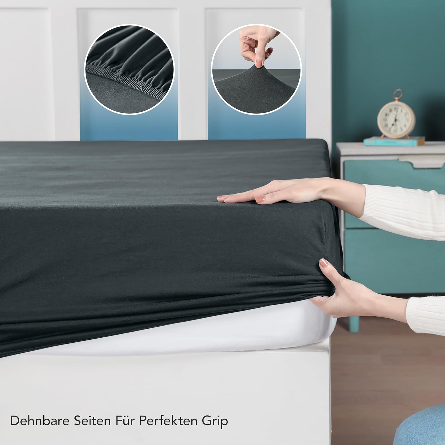 Detalle 2 de Utopia Bedding Jersey Spannbettlaken 180 x 200