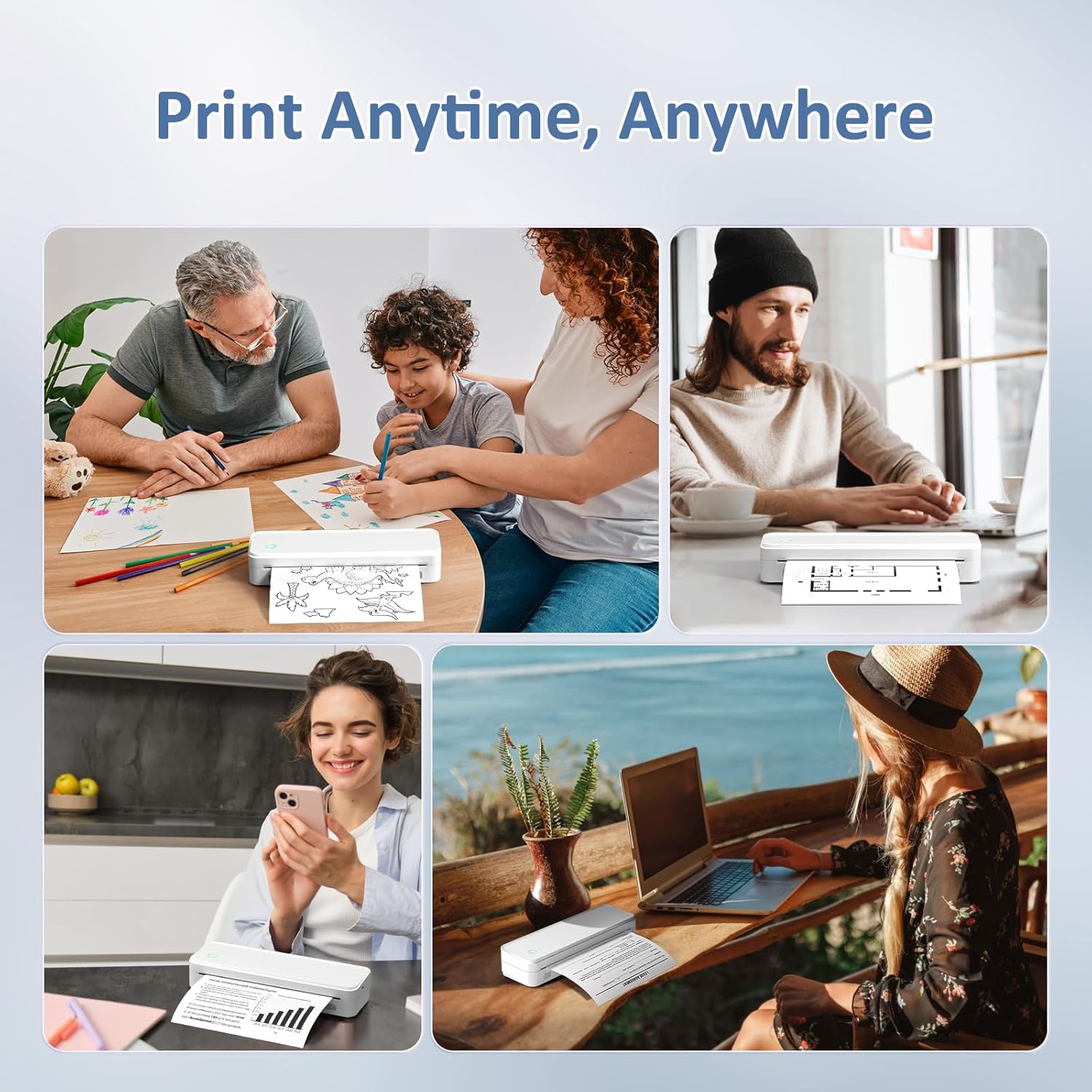 Thumbnail 5 de Gloryang Inkless Portable Printer for Travel 📷