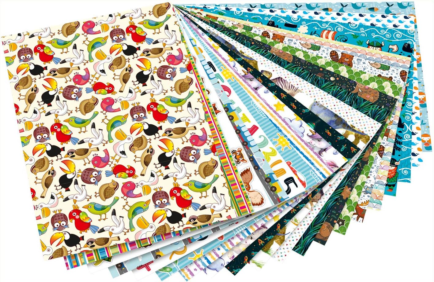 Detalle 2 de folia 48949 Kids – blok papieru dekoracyjnego, 270 g/m², 20 motywów
