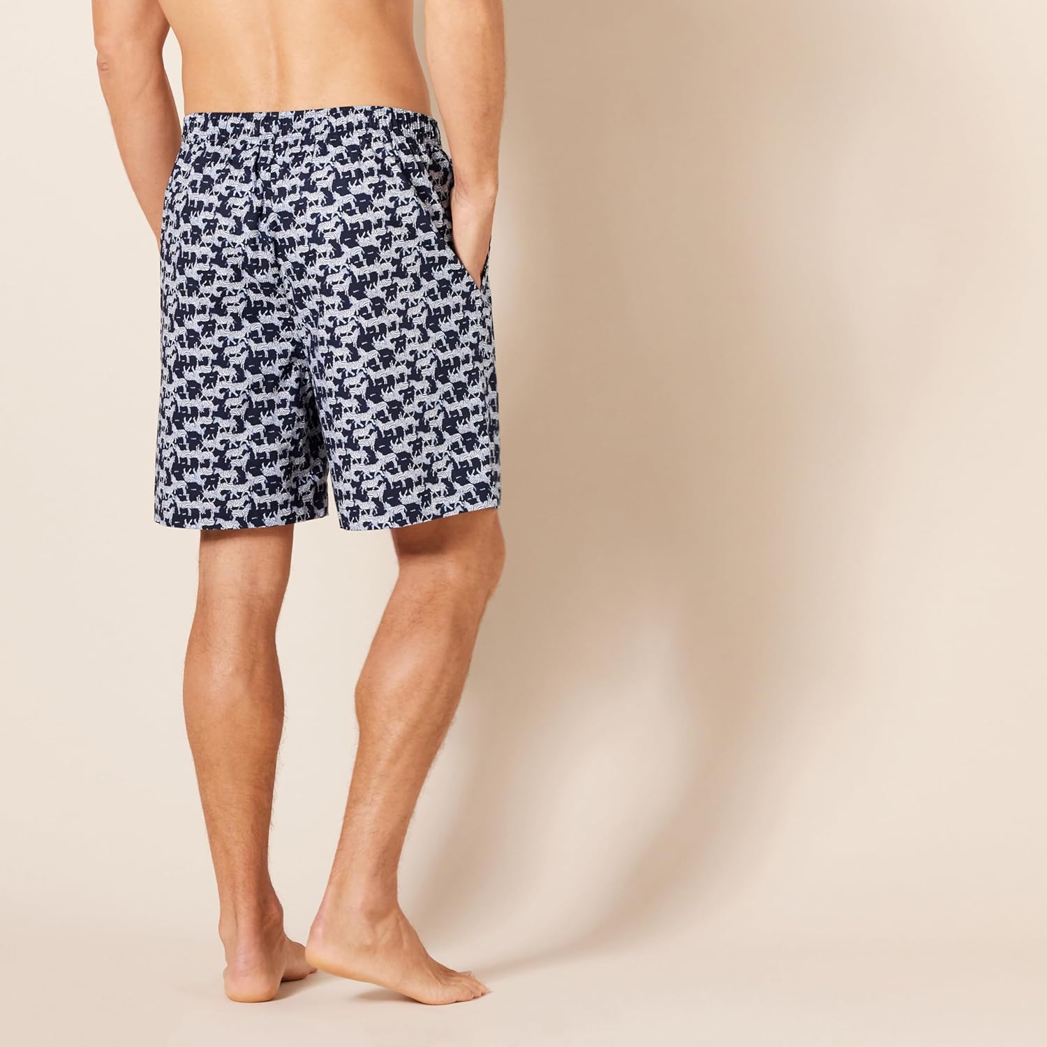 Detalle de Amazon Essentials Men's Lounge Sleepwear Pajama Bottom Shorts, Cotton Stretch Poplin