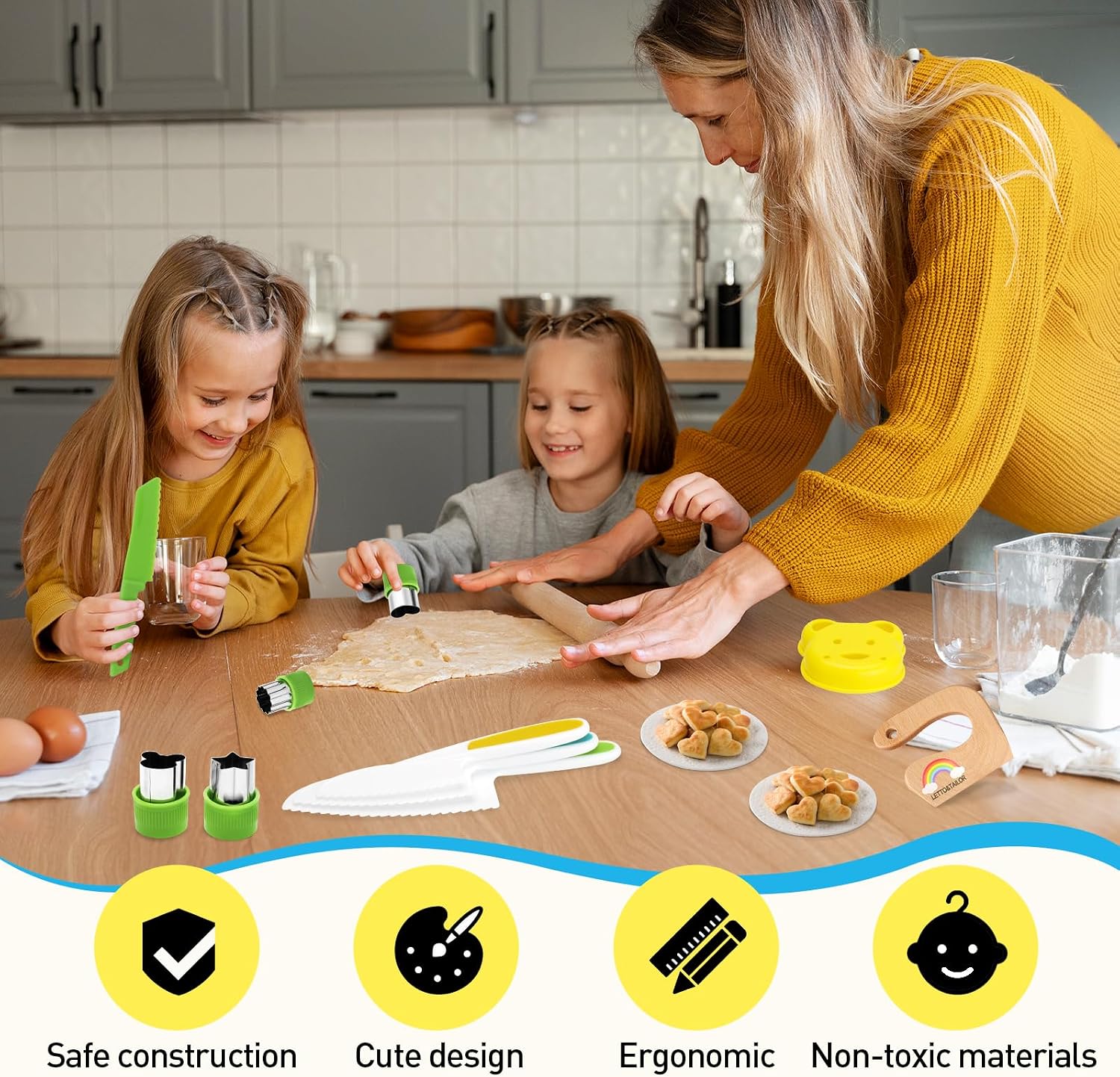 Thumbnail 2 de 16 Pieces Kids Knife Set: Toddler Safe Knives for Real Cooking