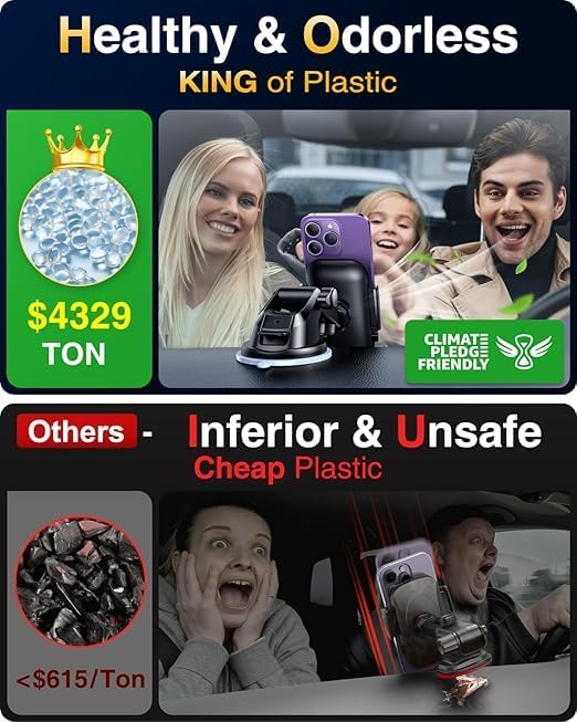 Thumbnail 6 de VANMASS 2026 Ultimate Car Phone Holder: Military-Grade, 69mm Suction, 360° Reach