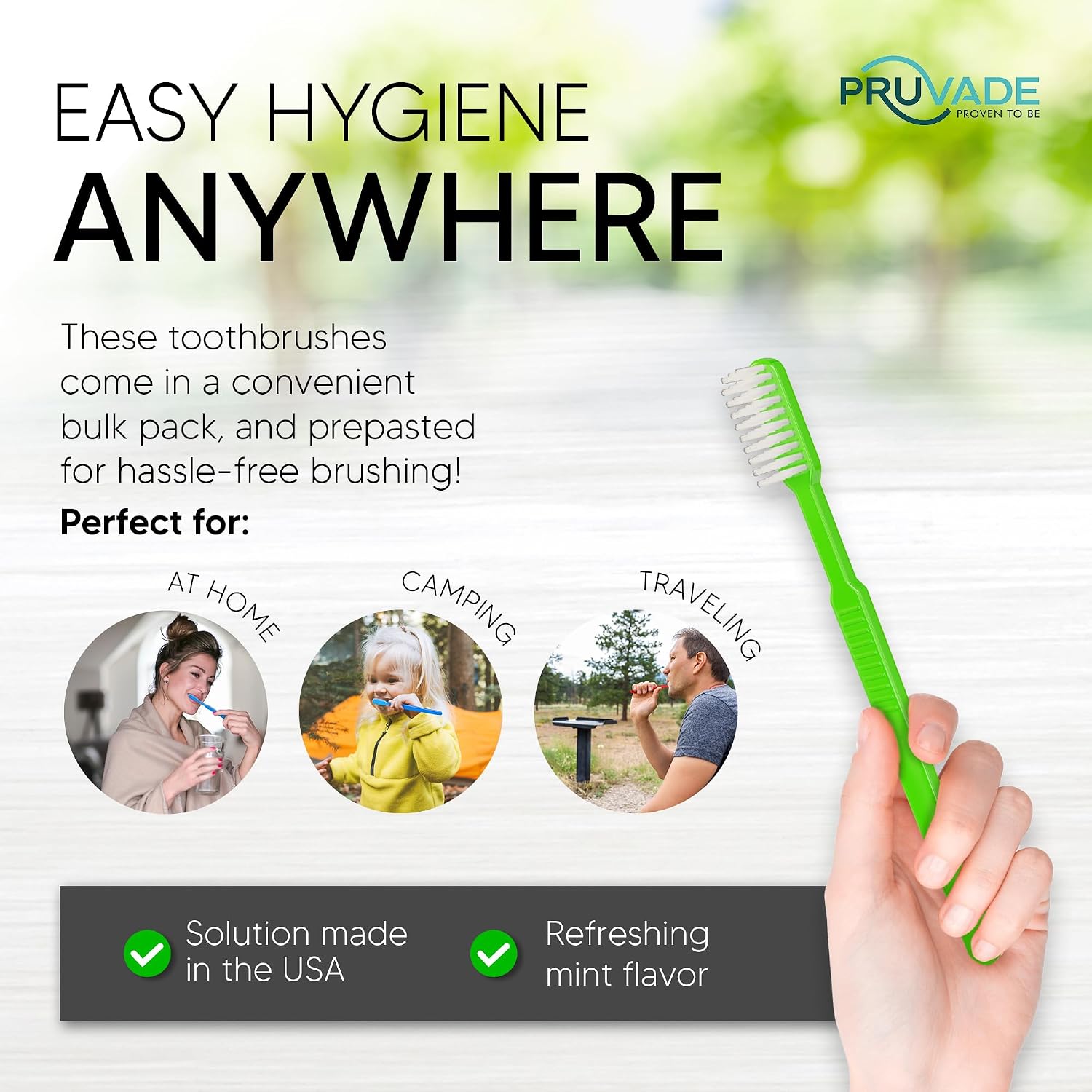 Thumbnail 4 de Pruvade Disposable Toothbrushes 144 Pack