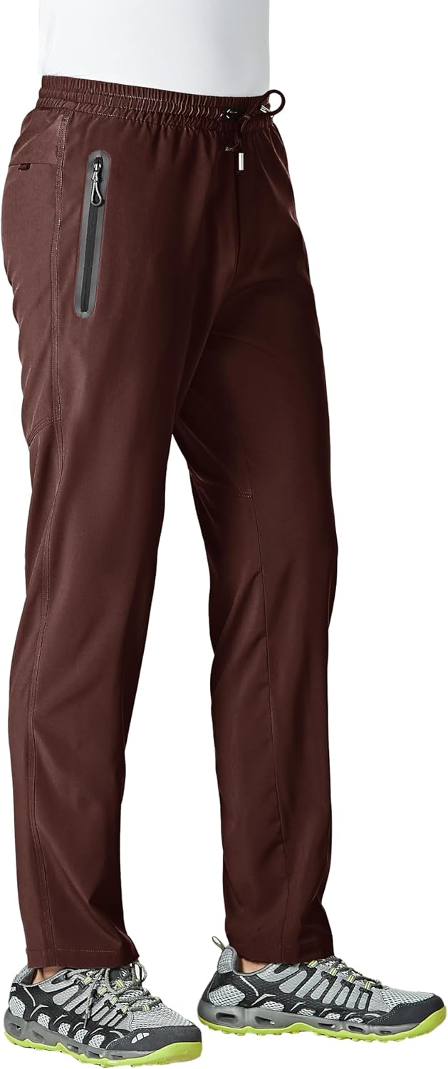 Detalle de TBMPOY Men's Lightweight Hiking Pants with 4-Way Stretch and Zipper Pockets