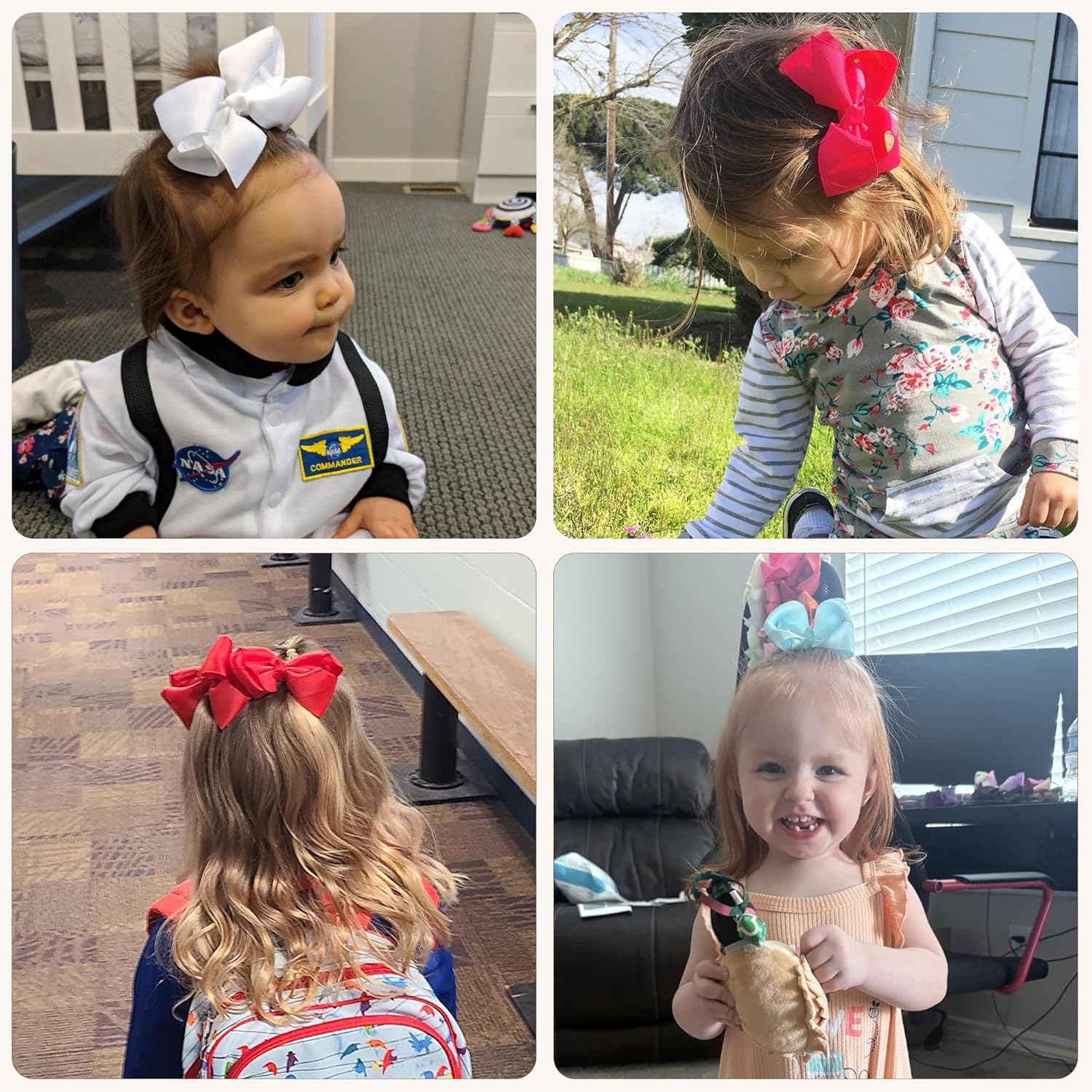 Thumbnail 3 de CÉLLOT 40PCS 4.5-Inch Grosgrain Hair Bows for Girls with Alligator Clips (40PCS, 20 Pairs)