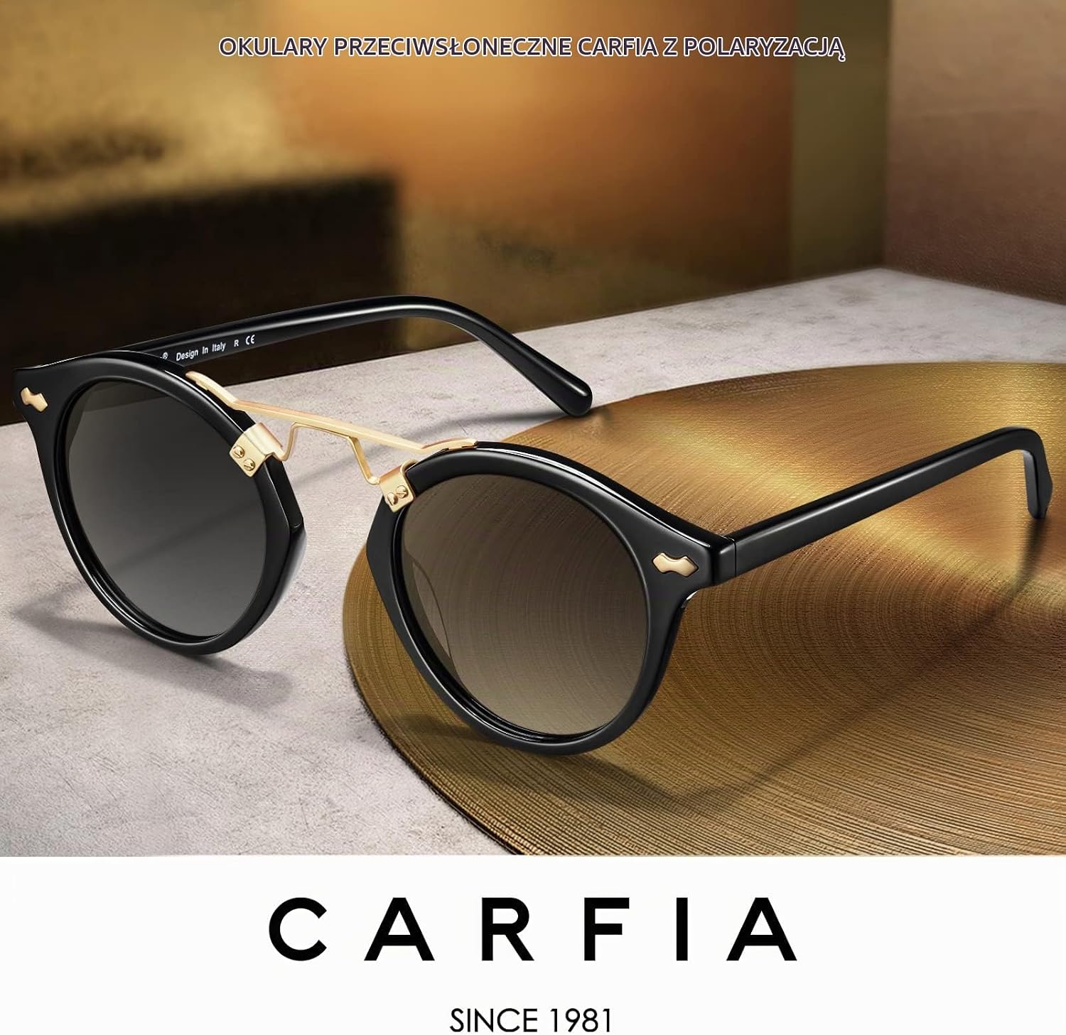 Detalle de CARFIA damskie okulary przeciwsłoneczne polaryzacyjne UV400 do wąskiej twarzy