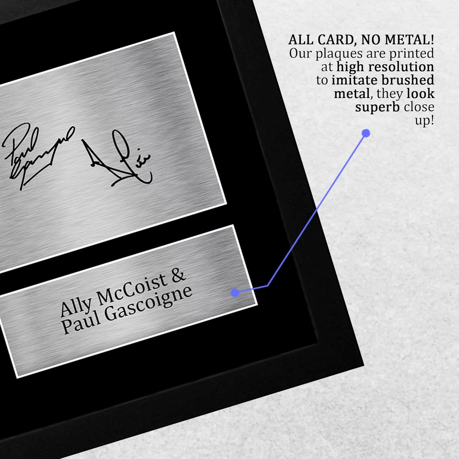 Thumbnail 4 de HWC Trading A4 Framed Signed Autograph Picture of Ally McCoist & Paul Gascoigne (Rangers) – Gift-ready wall display