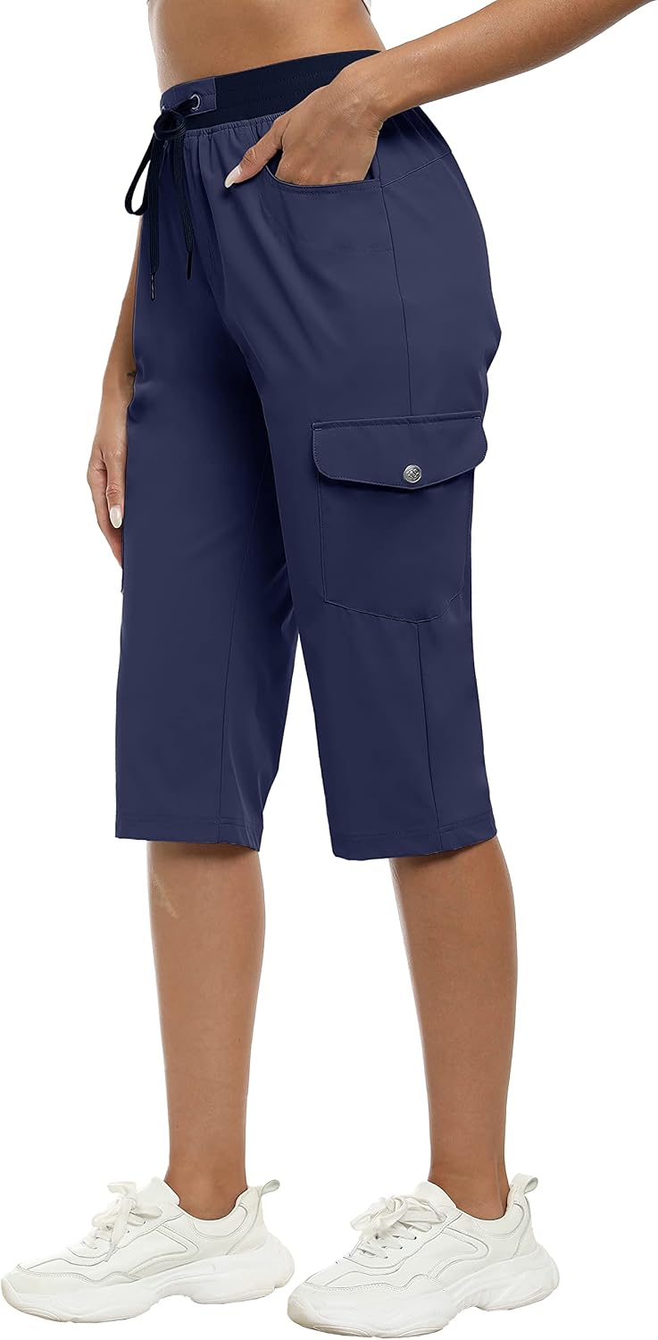 Thumbnail 1 de MoFiz Capri Pants for Women: Lightweight “Ice Cool” Cargo Capris with UPF 50+ & Zipper Pockets