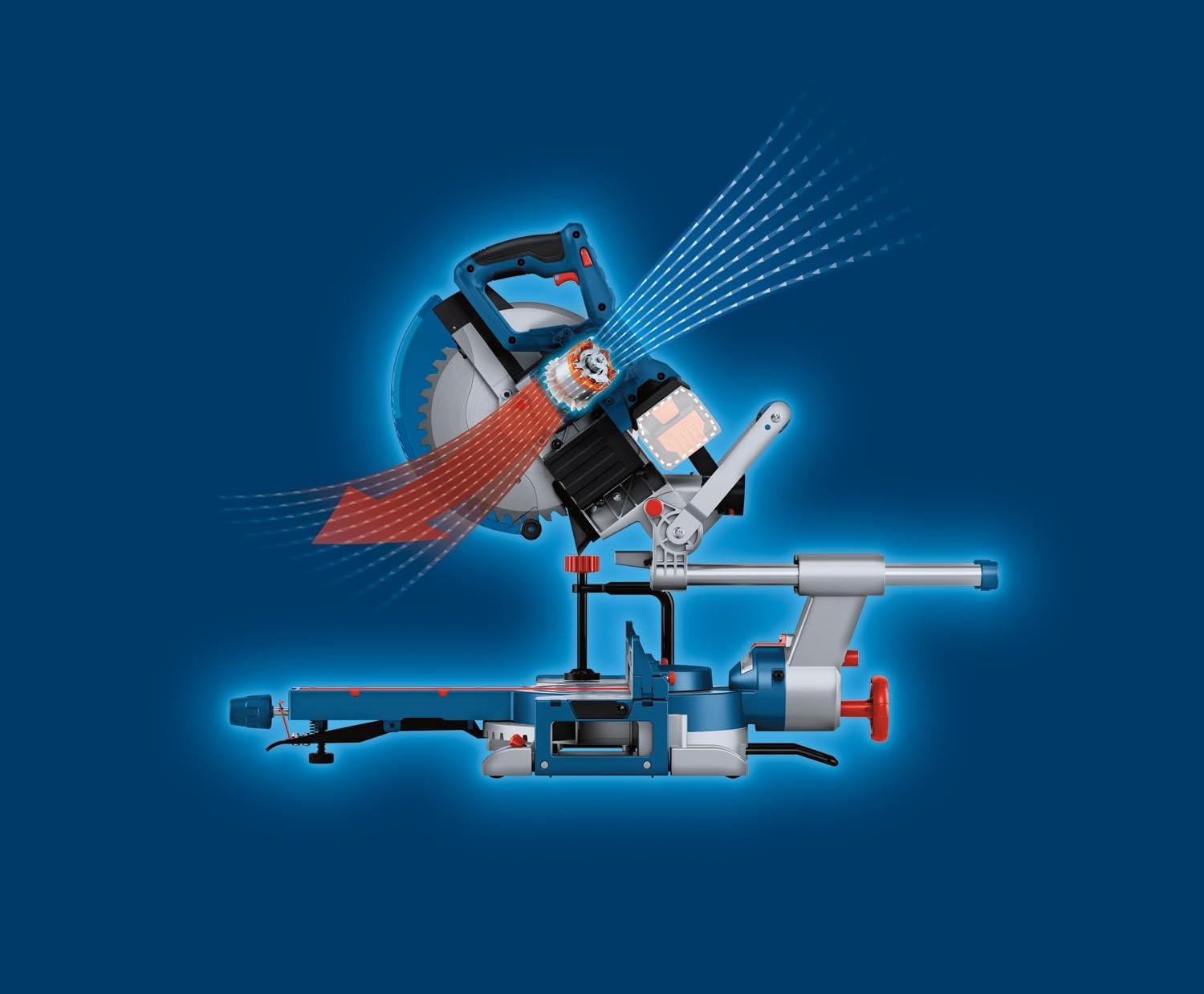 Detalle de Bosch Professional 18V System scie à onglets radiale sans-fil GCM 18V-254 D