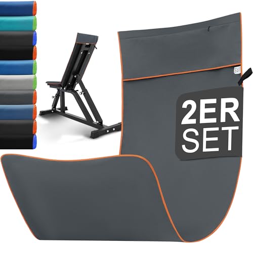 Detalle de Jokisa Fitness Handtuch 2er Set – 120 × 50 cm, Mikrofaser, Kapuze und verstecktes Reißverschlussfach