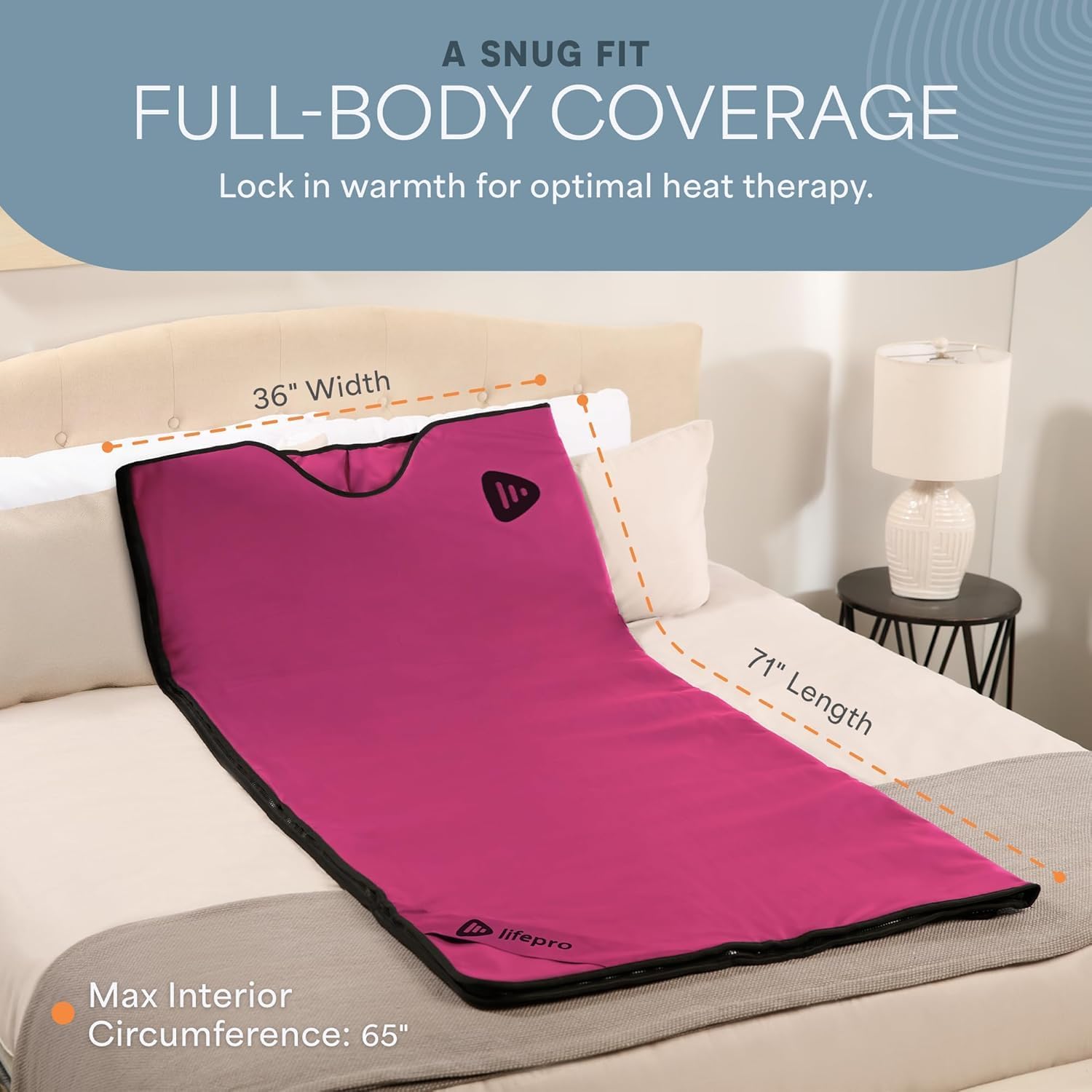 Detalle 2 de Lifepro infrared sauna blanket with 9 heat levels