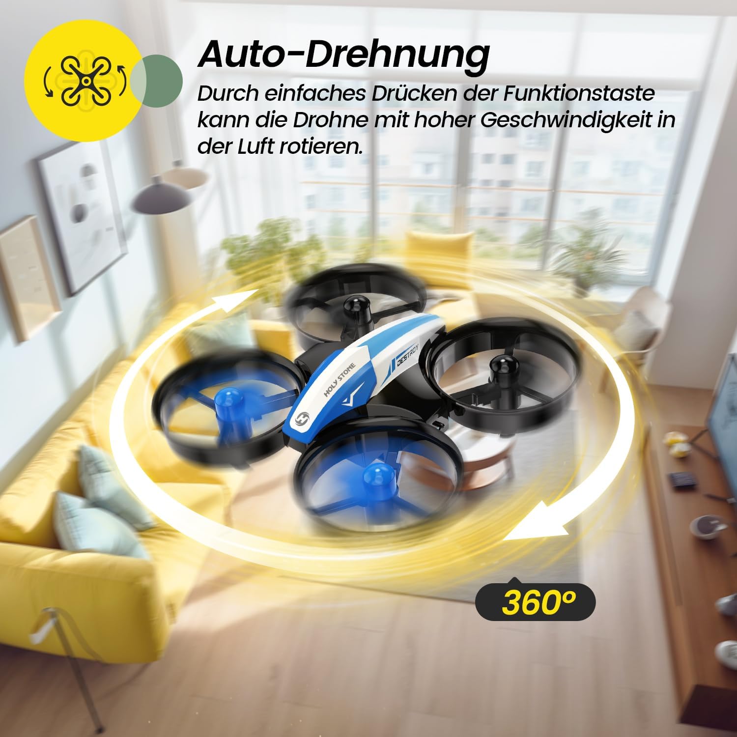 Detalle 2 de Holy Stone HS210 Mini-Drohne 21 Min. Flugzeit