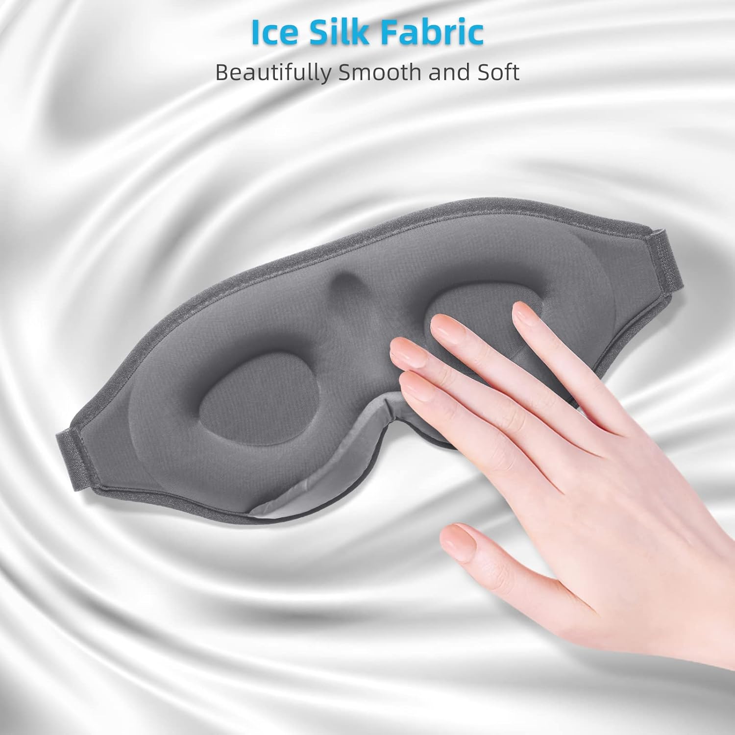 Thumbnail 5 de 2026 innovative light-blocking sleeping mask with earplugs (grey) — adjustable, zero-light leakage comfort