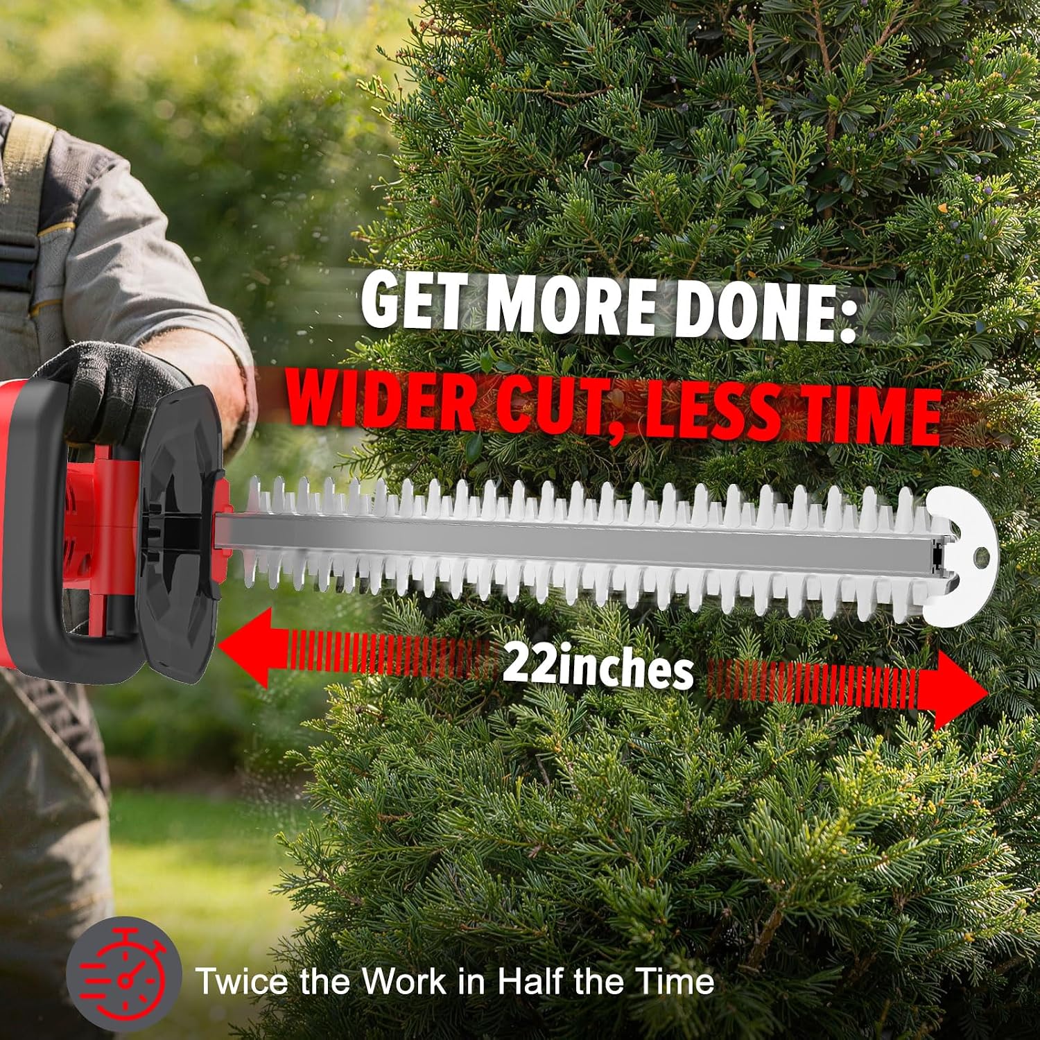 Thumbnail 2 de ThagBrco cordless hedge trimmer 22-inch blade