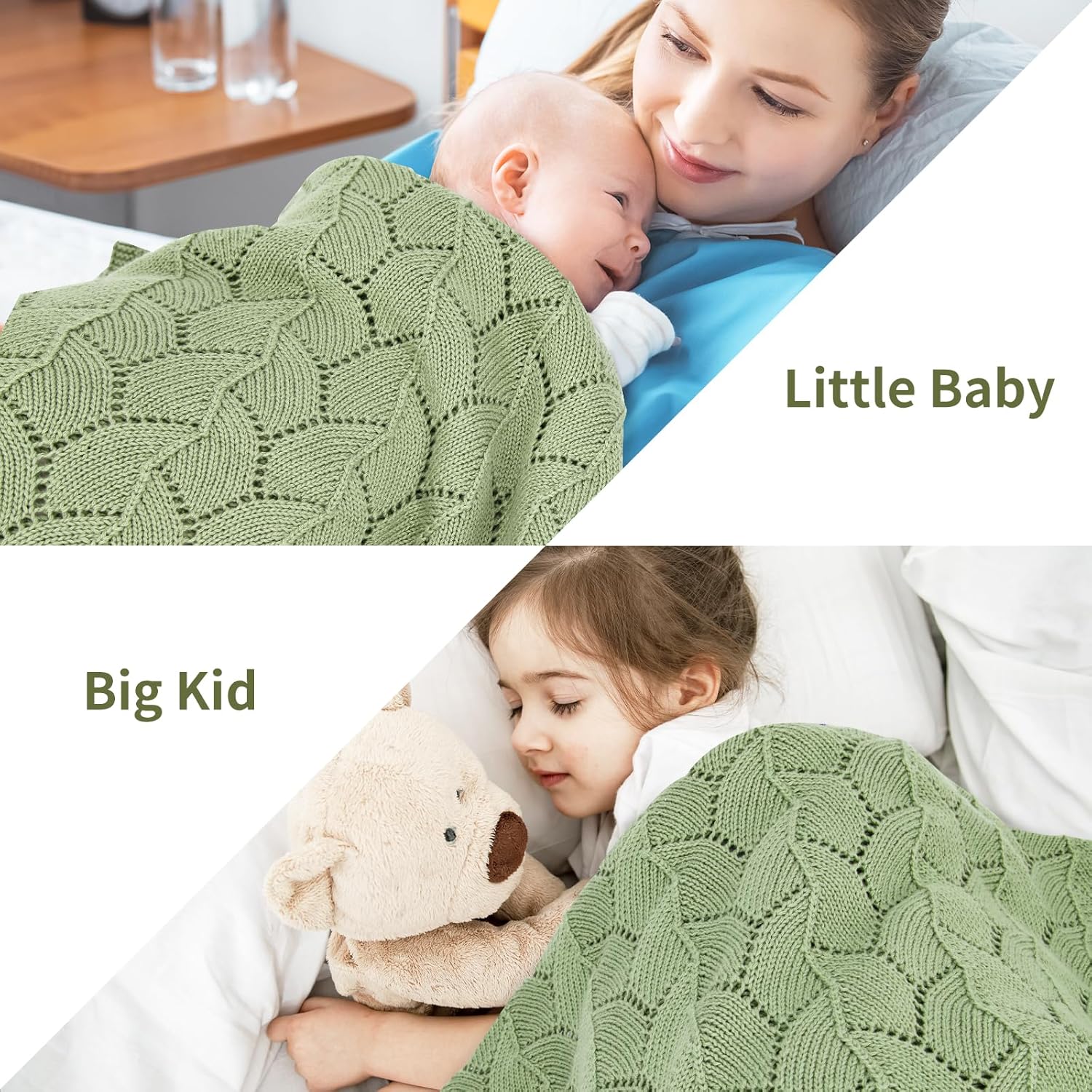 Thumbnail 2 de Loyfoky 100% Cotton Cellular Baby Blanket 100x80 cm