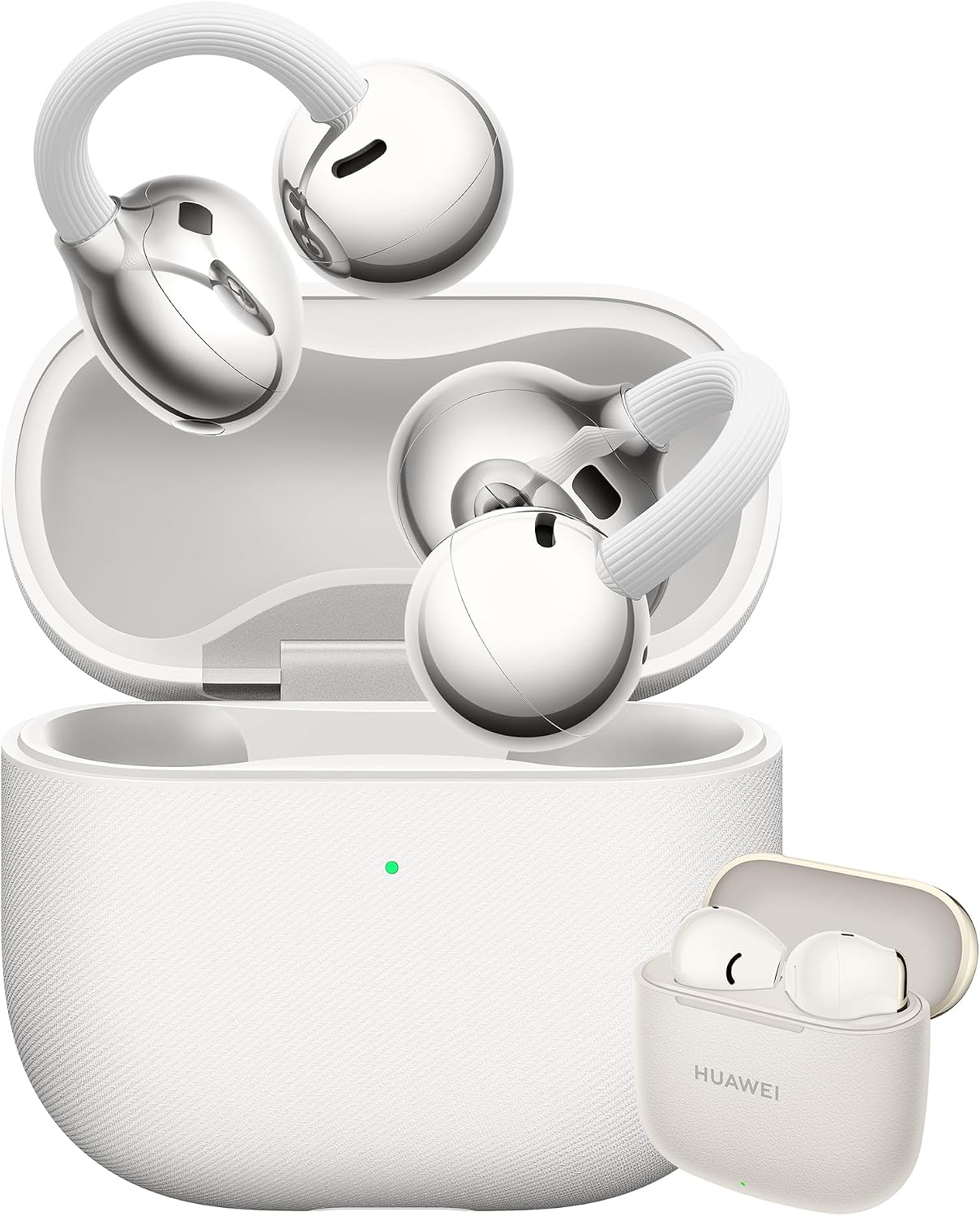 Detalle de HUAWEI FreeClip 2 Bianco con FreeBuds SE 3 Beige 3.8 g