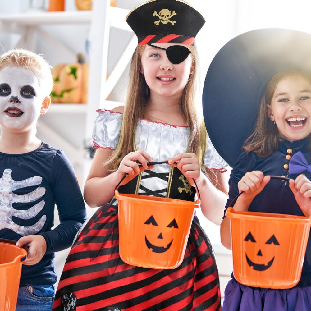 Thumbnail 6 de Aomig Girls Pirate Costume 3 Pcs Set: Dress, Hat & Eye Patch for Kids