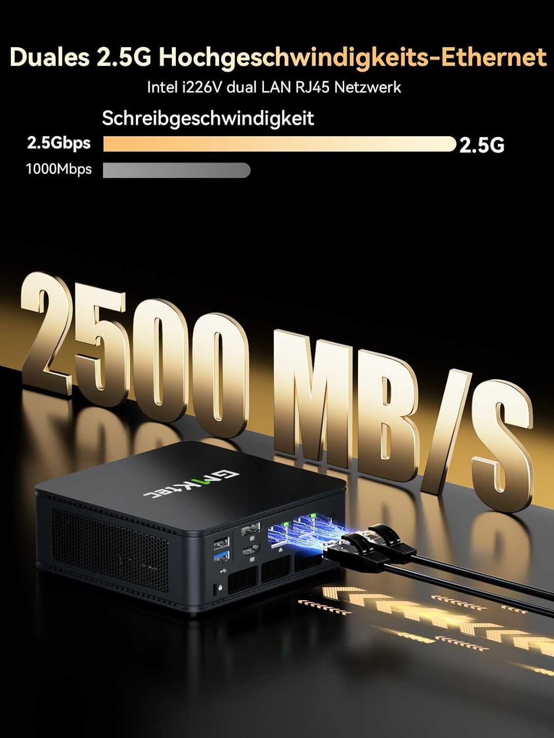 Thumbnail 6 de GMKtec Mini PC M6 Ultra: Ryzen 5 7640HS, AMD 760M, 16 GB DDR5, 512 GB PCIe 3.0 – Triple 4K, Dual 2,5G LAN, WiFi 6E