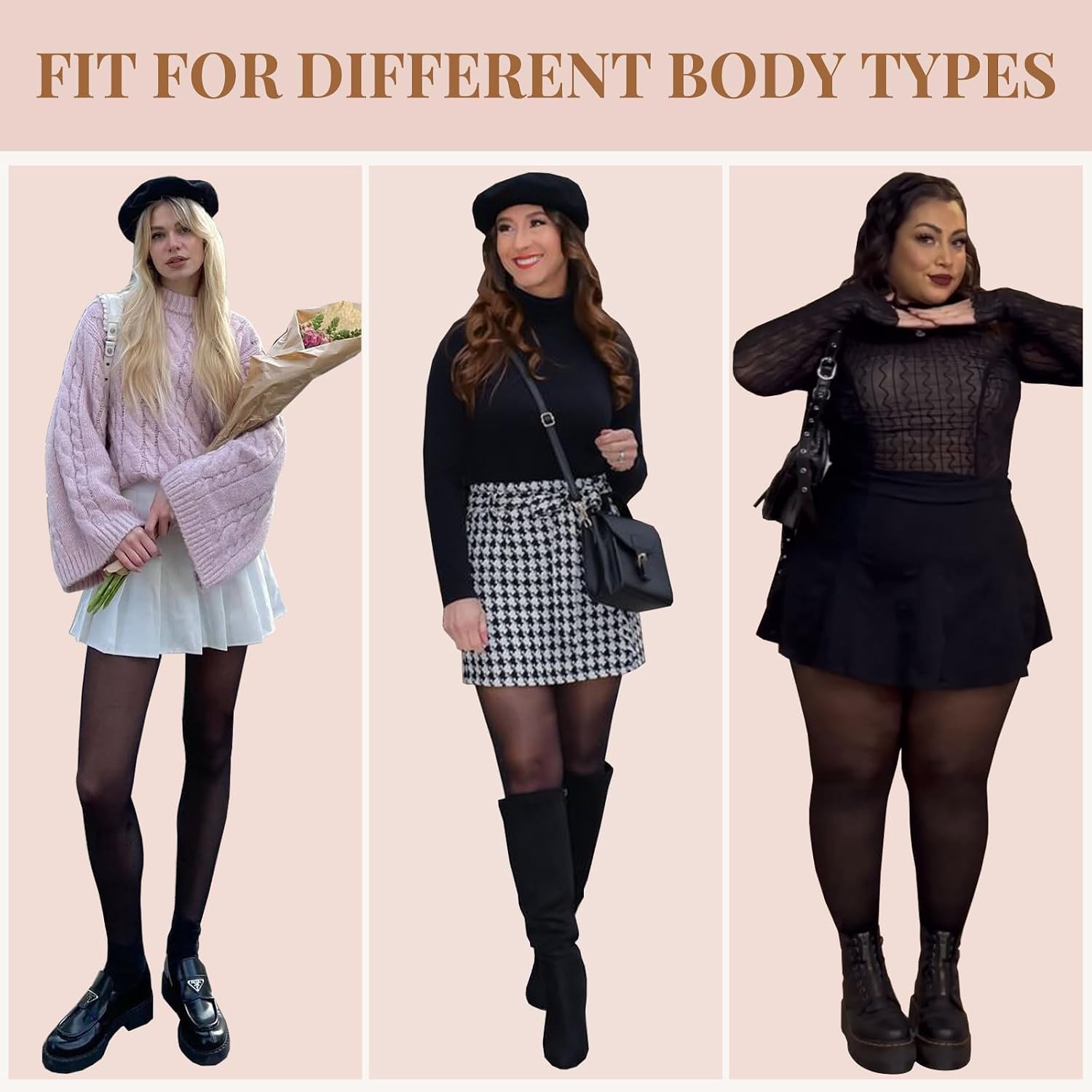 Thumbnail 3 de Gayhay Fleece-Lined Tights for Women, 2 Pairs, High-Waisted Sheer Look