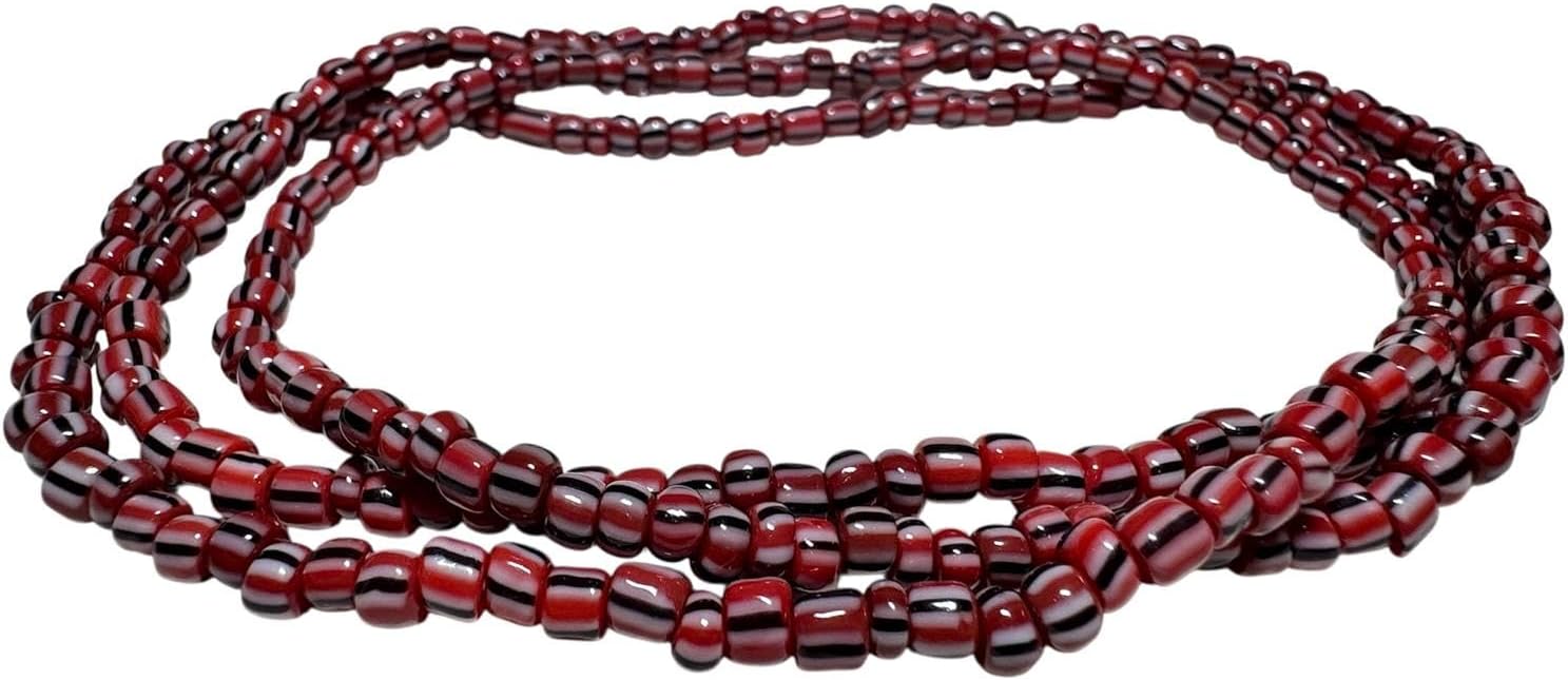 Detalle 1 de Collar Eleke de Oyá (orisha yoruba) hecho a mano por Yoruba Creations