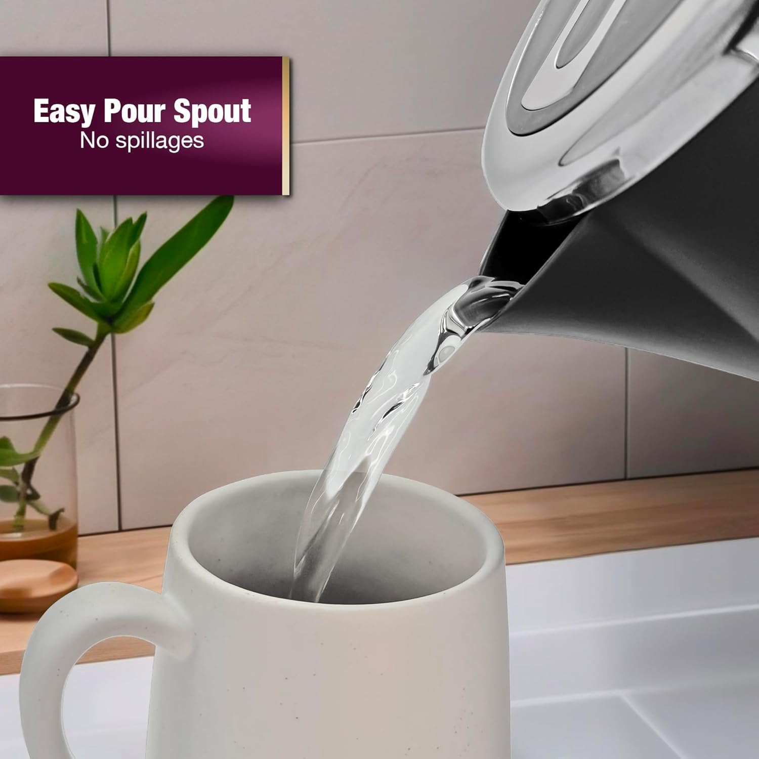 Thumbnail 3 de Andrew James Fast Boil Electric Kettle (Lumiglo) 1.7L, Cordless 3000W with Reusable Filter